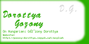 dorottya gozony business card